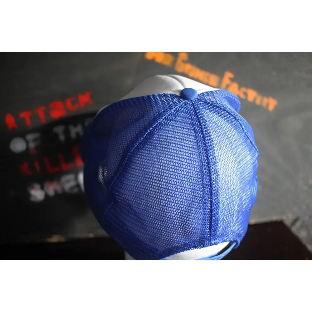 Vintage Big A Advantage Muffler Trucker Hat Blue Mesh Snapback Auto Parts Cap